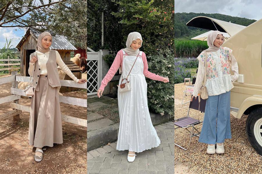 12 Inspirasi Outfit Piknik di Taman ala Meirani Amalia, Aesthetic!