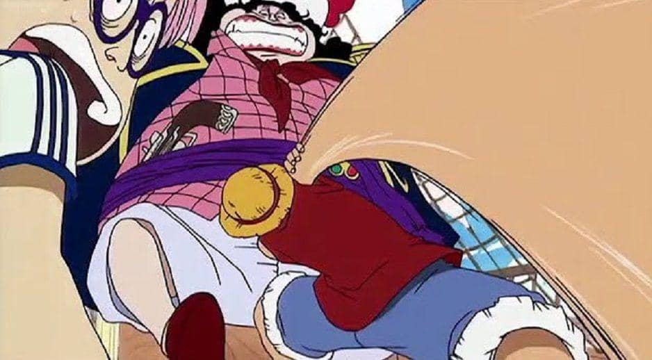 Luffy menyerang Alvida dengan gomu gomu no pistol (dok. Toei Animation.com/One Piece)