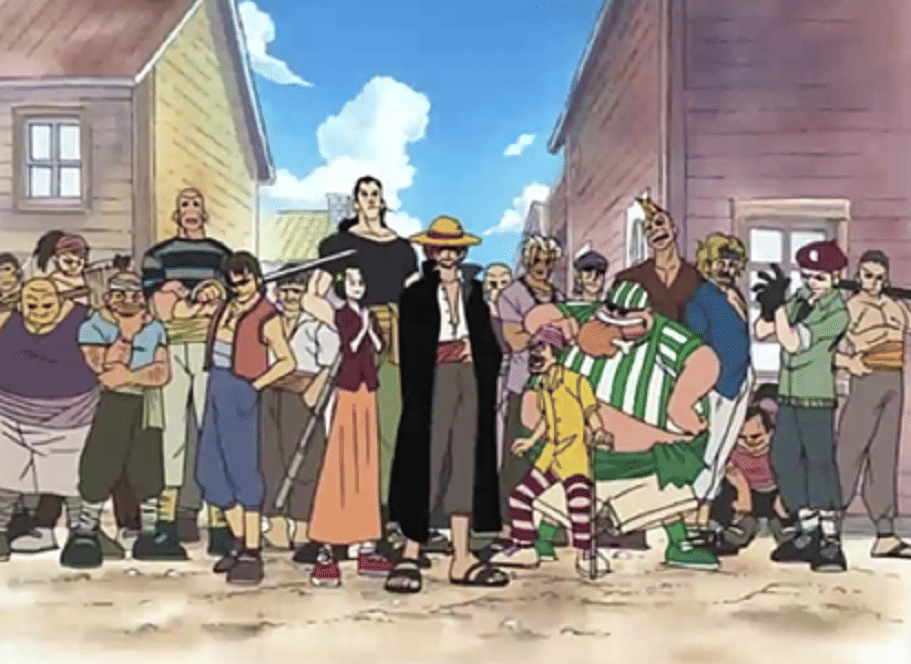 Bajak Laut Akagami bersiap menghadapi Bandit Gunung Higuma. (dok. Toei Animation.com/One Piece)