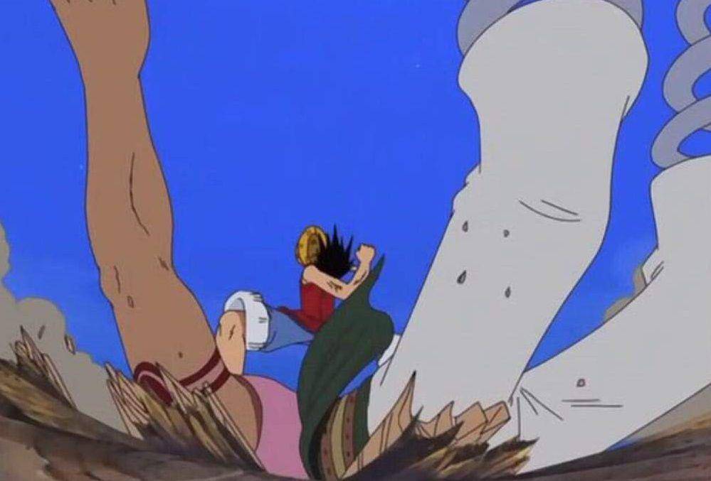 Luffy mengalahkan Bellamy dengan satu pukulan (dok. Toei Animation.com/One Piece)