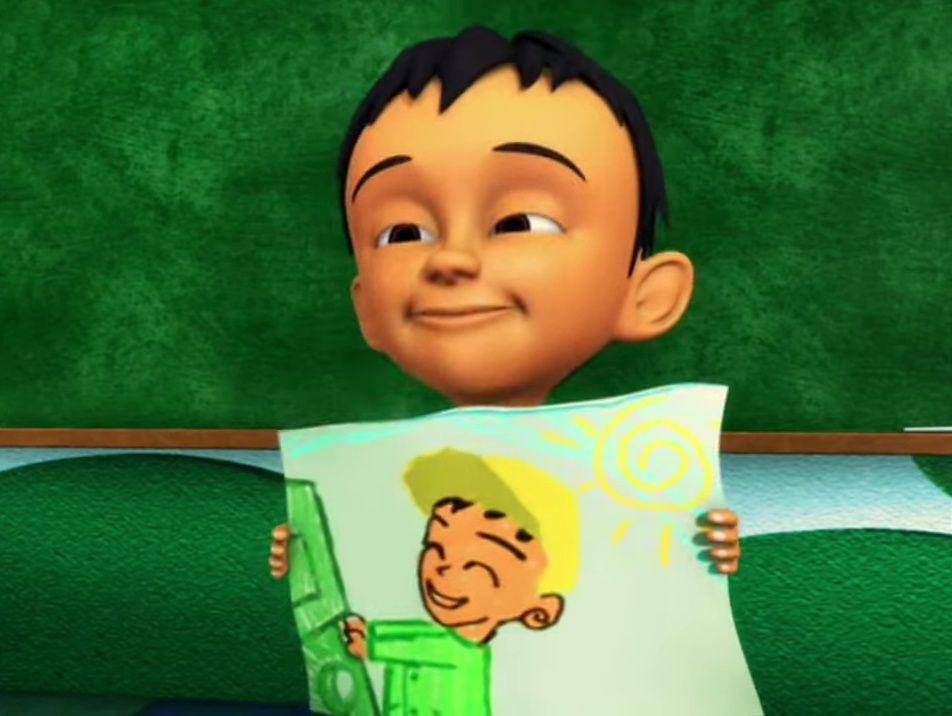 Fizi memperlihatkan cita-citanya (dok. Les' Copaque Production/Upin & Ipin)