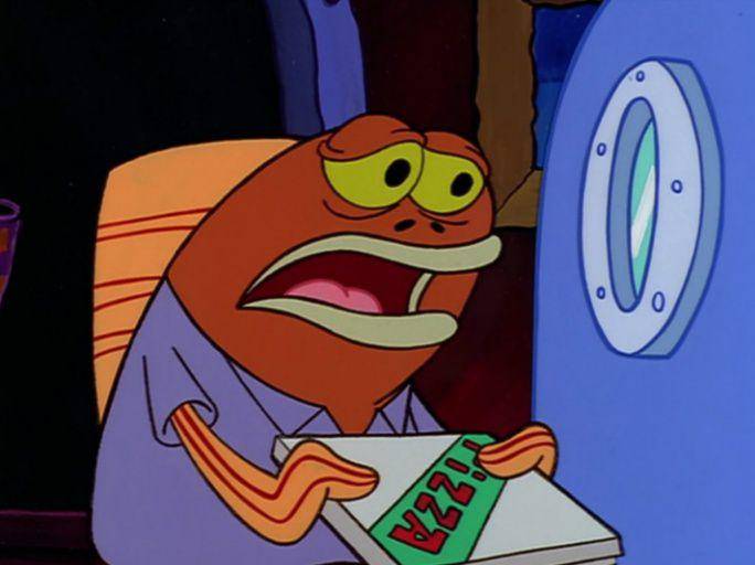 pelanggan yang memesan Pizza (dok. Nickelodeon/SpongeBob SquarePants)