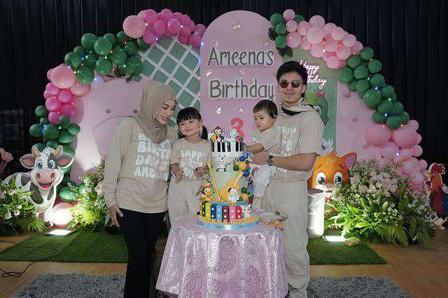 potret perayaan ulang tahun ke-3 Ameena (Instagram.com/attahalilintar)