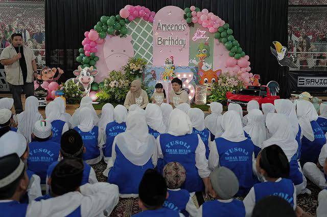 potret perayaan ulang tahun ke-3 Ameena (Instagram.com/attahalilintar)