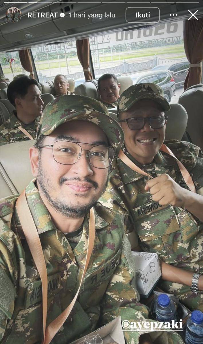 potret Jeje Govinda ikut retreat di Akmil Magelang (Instagram.com/ricthieismail)