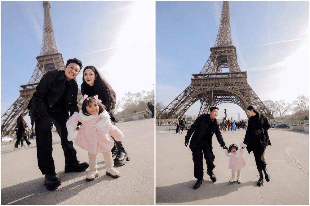 10 Foto Keluarga Denny Caknan di Menara Eiffel, Harmonis!