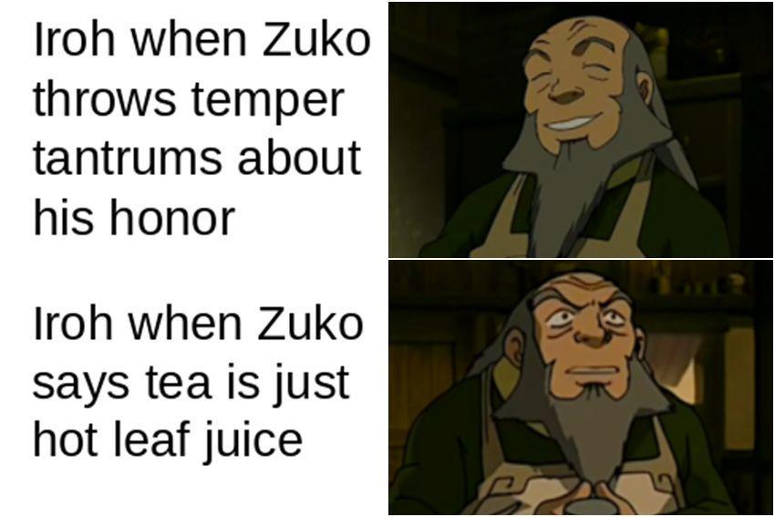 8 Meme Iroh Avatar: The Last Airbender, Terlalu Terobsesi dengan Teh
