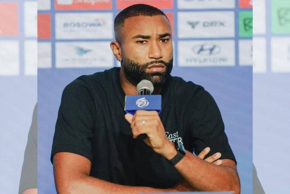 Bek PSM Makassar, Yuran Fernandes, dalam jumpa pers pra-pertandingan pekan ke-24 BRI Liga 1 2024/2025 pada Sabtu 22 Februari 2025. (Instagram.com/psm_makassar)