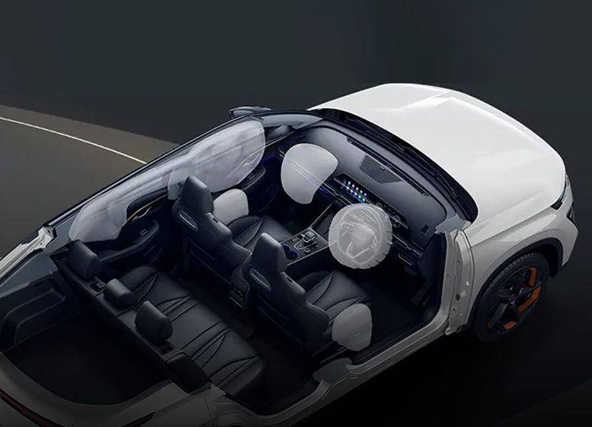 Ilustrasi 6 Buah Airbag Chery OMODA 5 GT (chery.co.id)