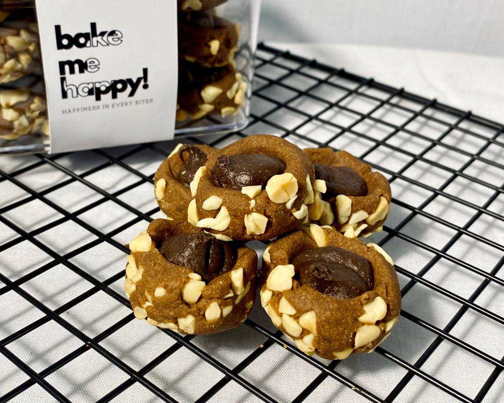 ilustrasi Thumbprint Cookies cokelat kacang  (dok. pribadi/lumine fai)