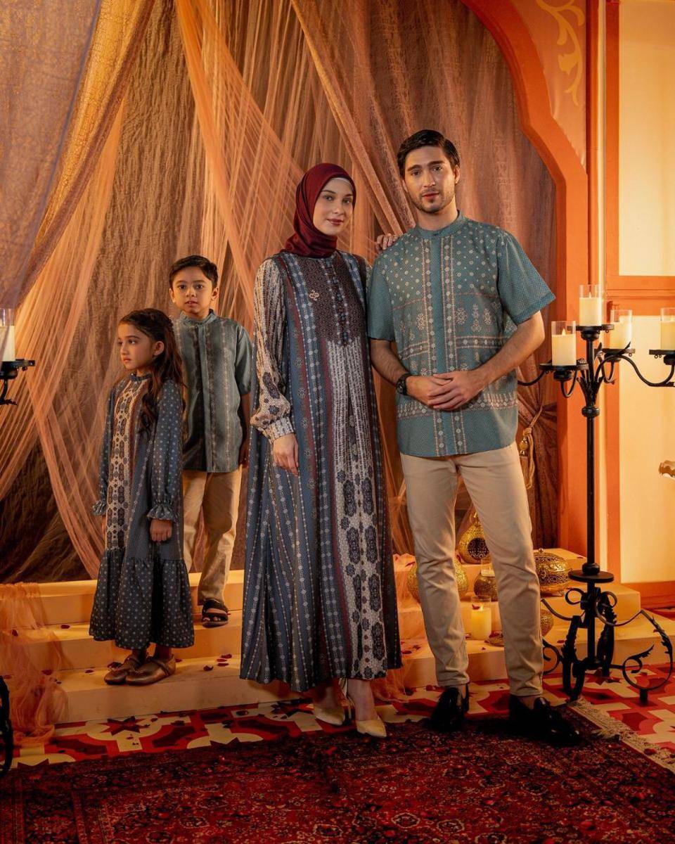 baju sarimbit keluarga dari brand fashion lokal untuk Lebaran 2025 (instagram.com/heaven_lights)