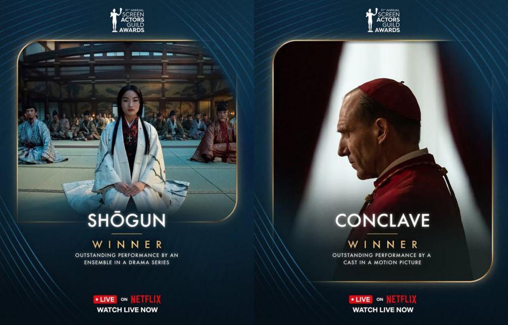 Daftar Pemenang Screen Actors Guild Awards 2025, Shogun Borong Piala!