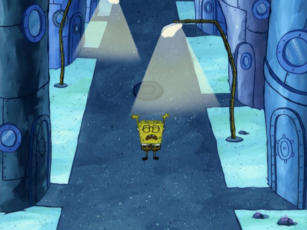 SpongeBob menyadari seluruh warga Bikini Bottom menghilang (dok. Nickelodeon/SpongeBob SquarePants)