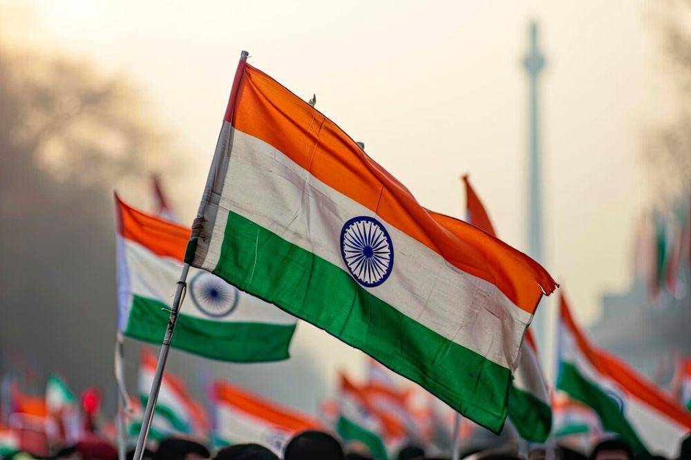 Ilustrasi bendera negara India (Freepik.com/chandlervid85)
