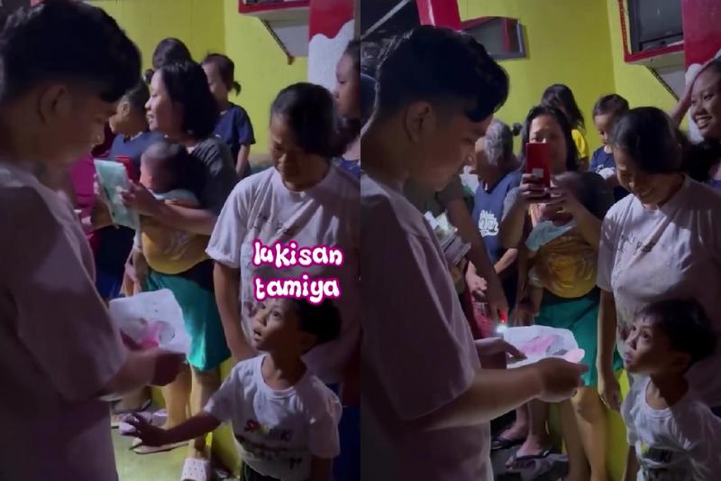 Aksi Kocak Bocah Beri Lukisan Tamiya Saat Gibran Blusukan ke Solo