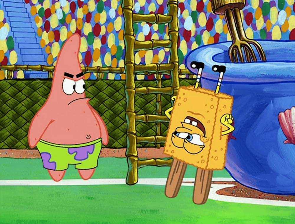 Patrick dan SpongeBob menjadi rival dalam perlombaan (dok. Nickelodeon/SpongeBob SquarePants)