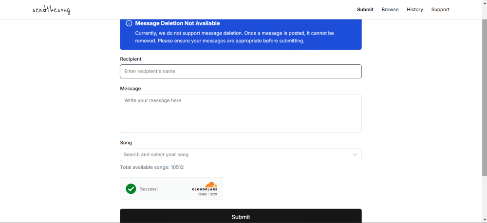 dok. sendthesong.xyz