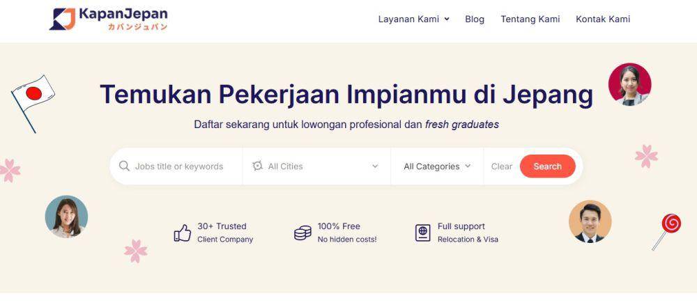 Situs pencarian kerja di KapanJepan (kapanjepan.com)