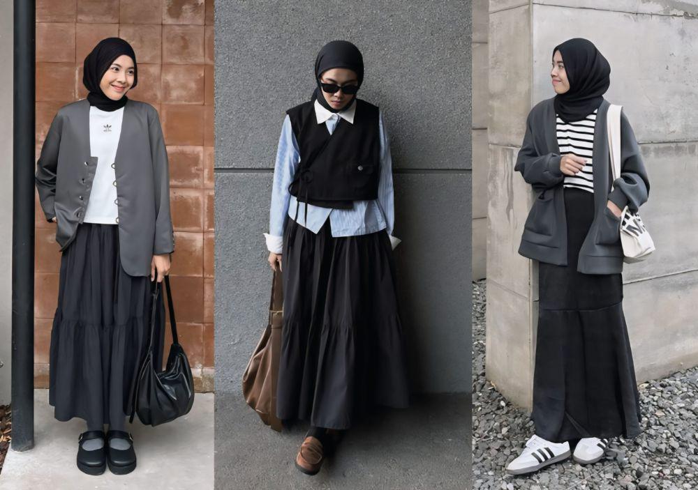 9 Ide Outfit Bukber Pakai Rok Hitam ala Rahmi Apria, Modis!