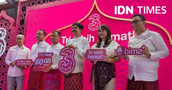 "Press Conference Tri" di Jakarta, pada Selasa (25/02/2025) (IDN Times/Misrohatun)