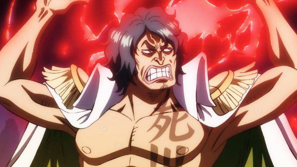 Admiral Green Bull terkena serangan Haki milik Shanks. (dok. Toei Animation.com/One Piece)