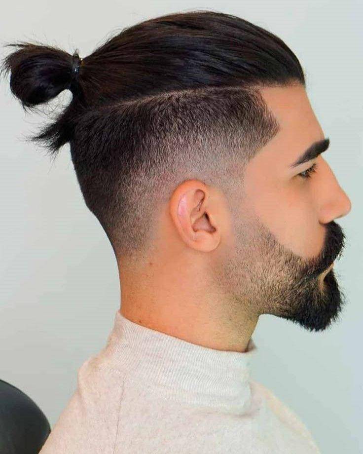 Man bun slick back (pinterest.com)