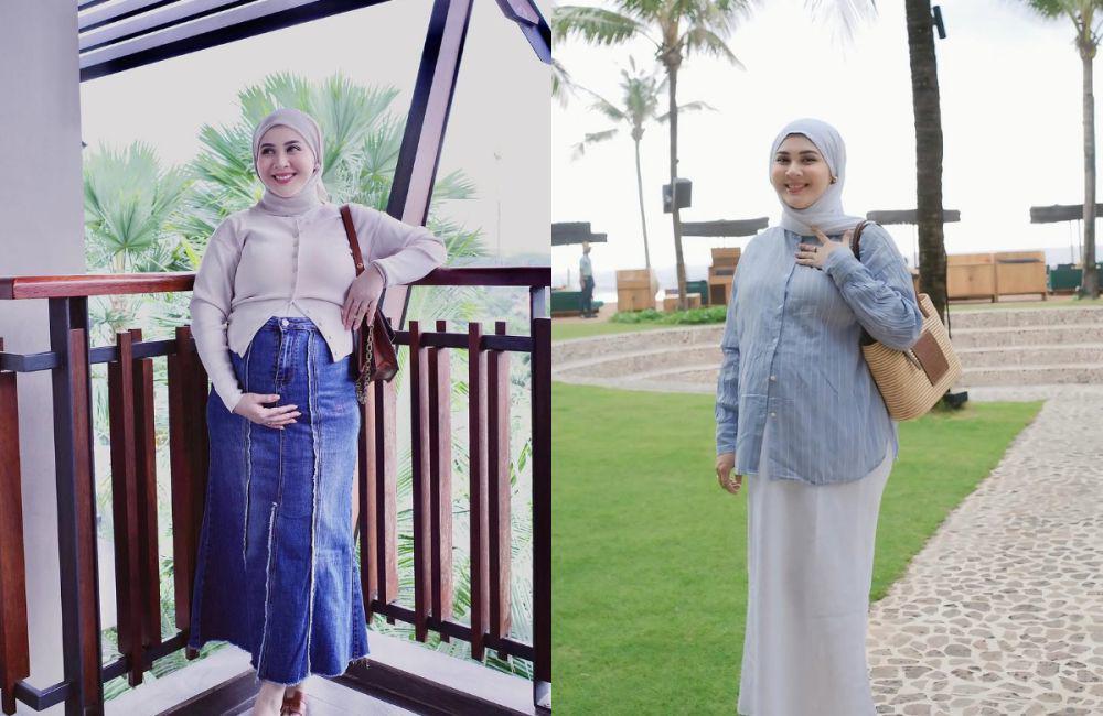 7 Potret Kehamilan Ketiga Kesha Ratuliu, Tetap Aktif!