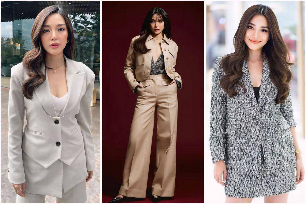 potret ide OOTD ngantor pakai blazer ala Prang Kannarun (instagram.com/ladiiprang)