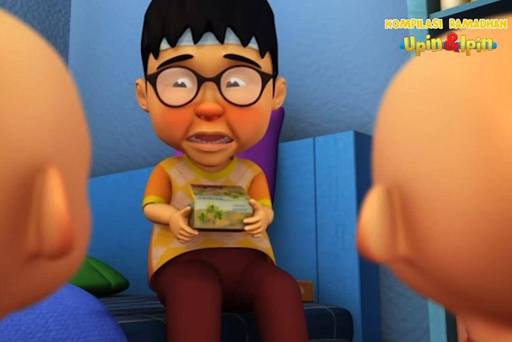 Upin dan Ipin menjenguk Ehsan (youtube.com/Les' Copaque Production)
