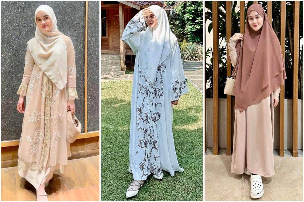 potret inspirasi busana muslim syar’i ala Henny Rahman