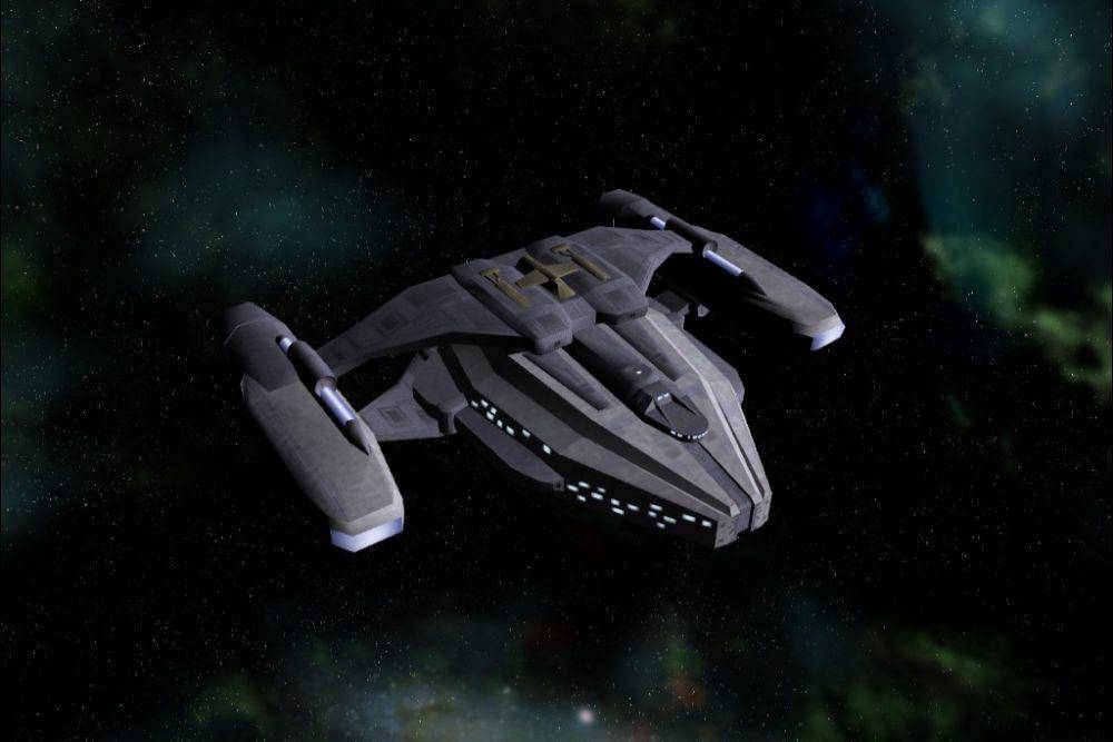 ilustrasi pesawat dalam Delta Quadrant (dok. Paramount Network Television/Star Trek: Voyager)