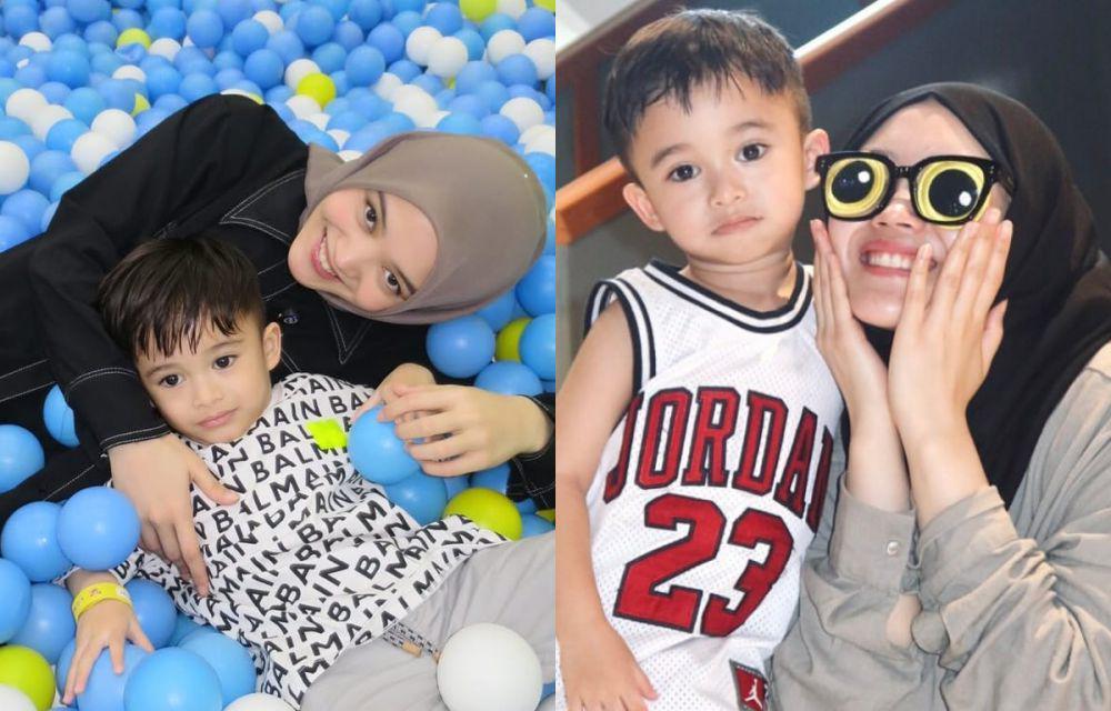 7 Potret Putri Delina dan Adzam, Sayang Banget sama Adik!