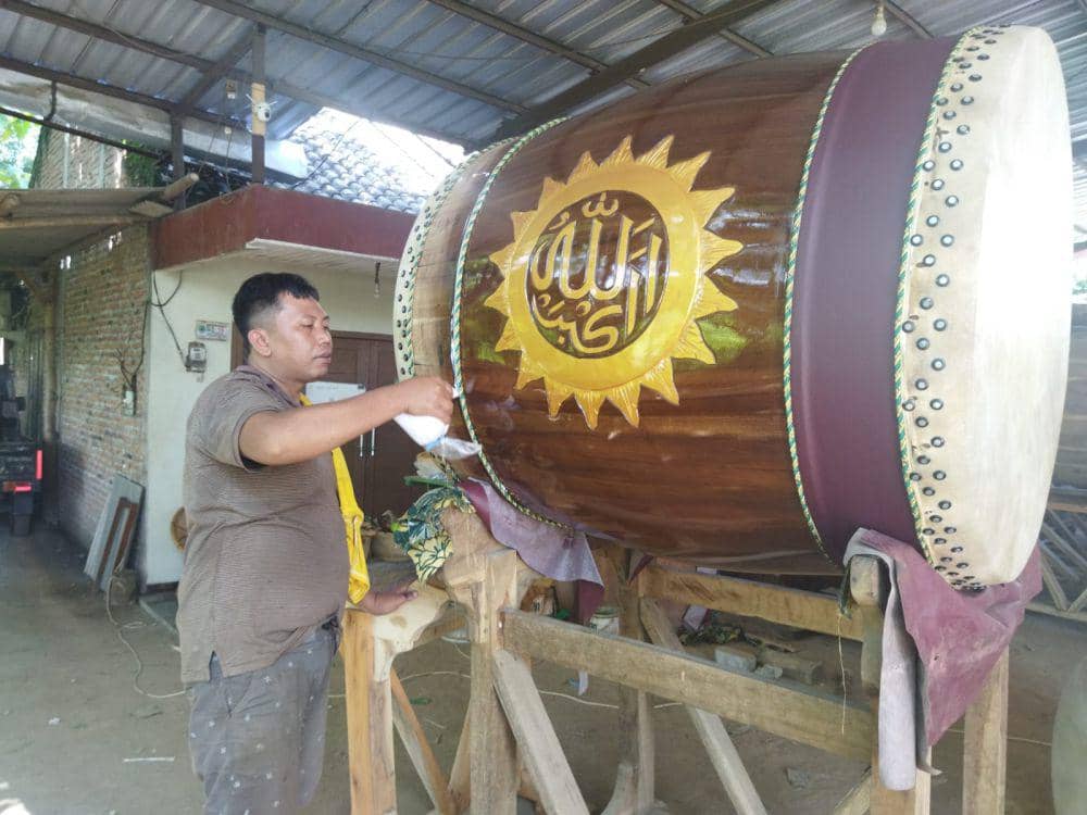 Jelang Ramadan, Perajin Bedug di Magetan Sepi Pesanan