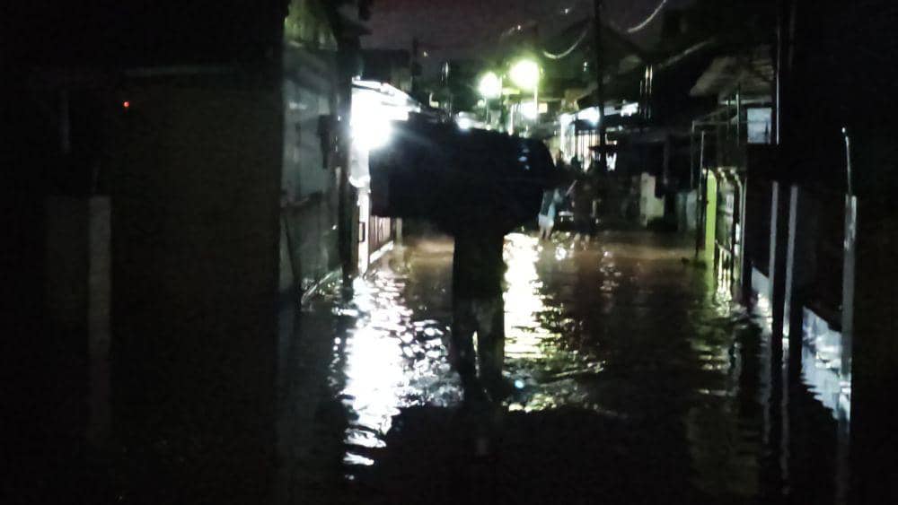 Banjir di Nunyai, Rajabasa, Bandar Lampung.(IDN Times/Muhaimin)