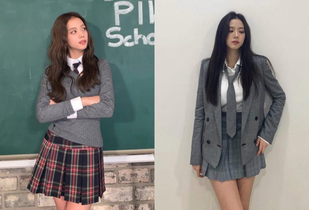 8 Pilihan Outfit Uniform Looks ala Jisoo BLACKPINK, Gak Ada yang Gagal