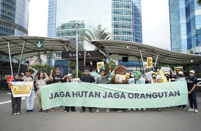 Walhi Sumut Demo di Jakarta, Sebut Orangutan Tapanuli Terancam Punah