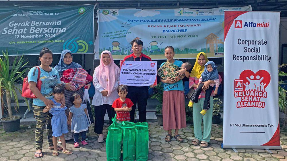 Alfamidi Medan Salurkan 1.800 Butir Telur untuk Cegah Stunting