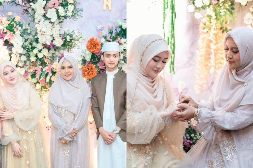 7 Potret Lamaran Guz Azmi dan Khansa Mariska, Berseri-seri