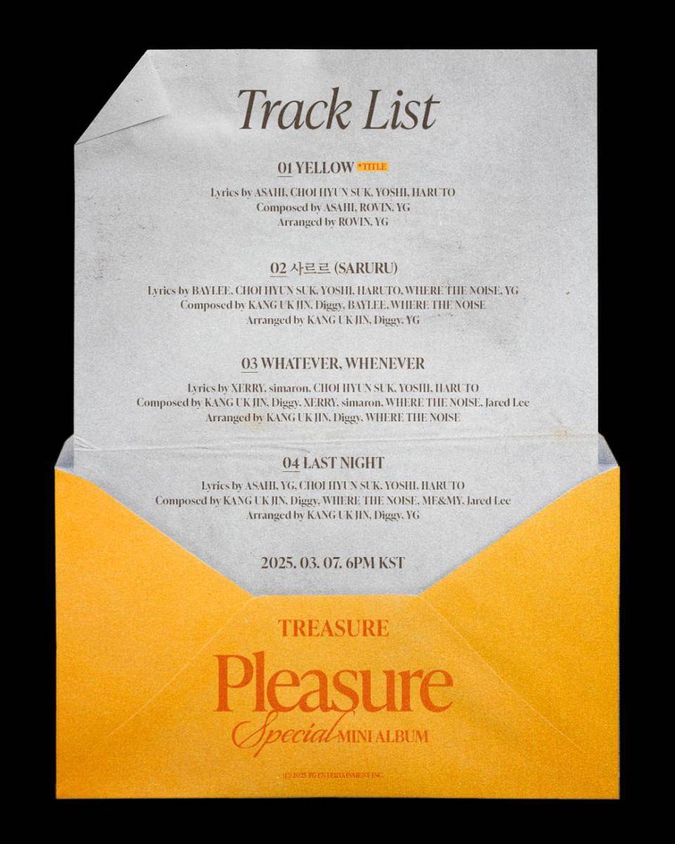 TREASURE dengan mini album PLEASURE (x.com/ygent_official)