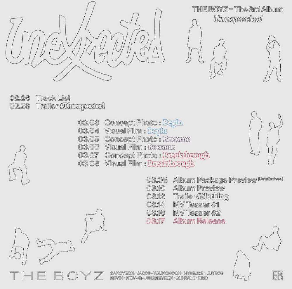 THE BOYZ dengan album bertajuk Unexpected (instagram.com/theboyz_officl)