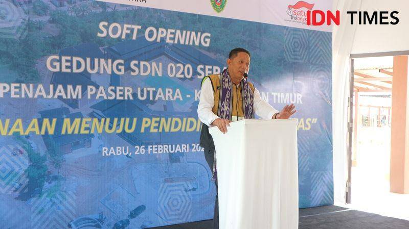 Deputi Alimuddin saat soft opening bangunan SDN 020 Sepaku (IDN Times/Ervan)