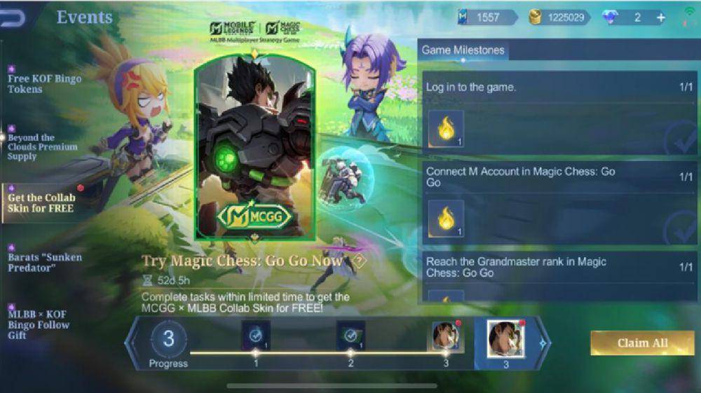 Event skin X-Borg gratis mengharuskanmu meraih peringkat GM di MCGG. (dok.Moonton/Mobile Legends: Bang Bang)