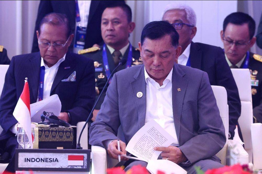 Menteri Pertahanan Sjafrie Sjamsoeddin ketika menghadiri acara ASEAN Defence Ministerial 2025 di Malaysia. (Dokumentasi Kemenhan)