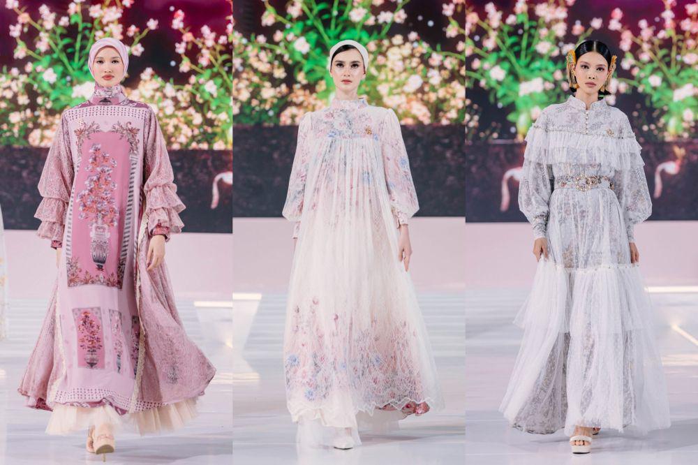 20 Dress Lebaran dari Shella Saukia, Meriah dengan Motif!