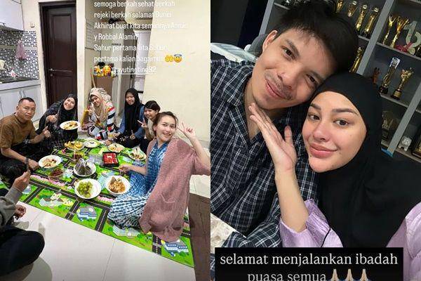 artis sahur hari pertama (Instagram.com/aurelie.hermansyah)