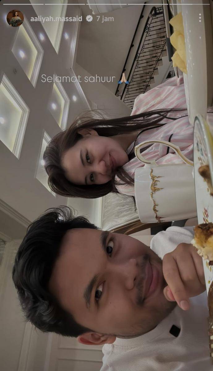 sahur pertama Aaliyah dan Thariq (instagram.com/aaliyah.massaid)