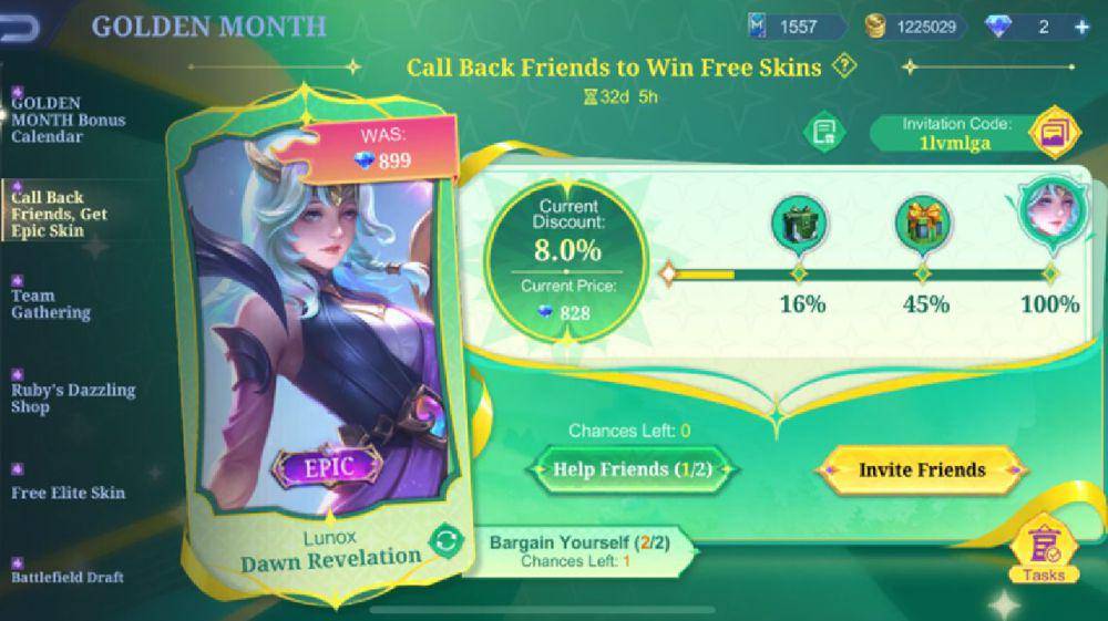 event Call Back berhadiah skin Epic (dok.Moonton/Mobile Legends: Bang Bang)