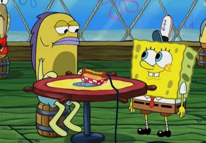 cuplikan momen Spongebob melayani pelanggan (dok. Nickelodeon Animation Studio/Spongebob Squarepants)