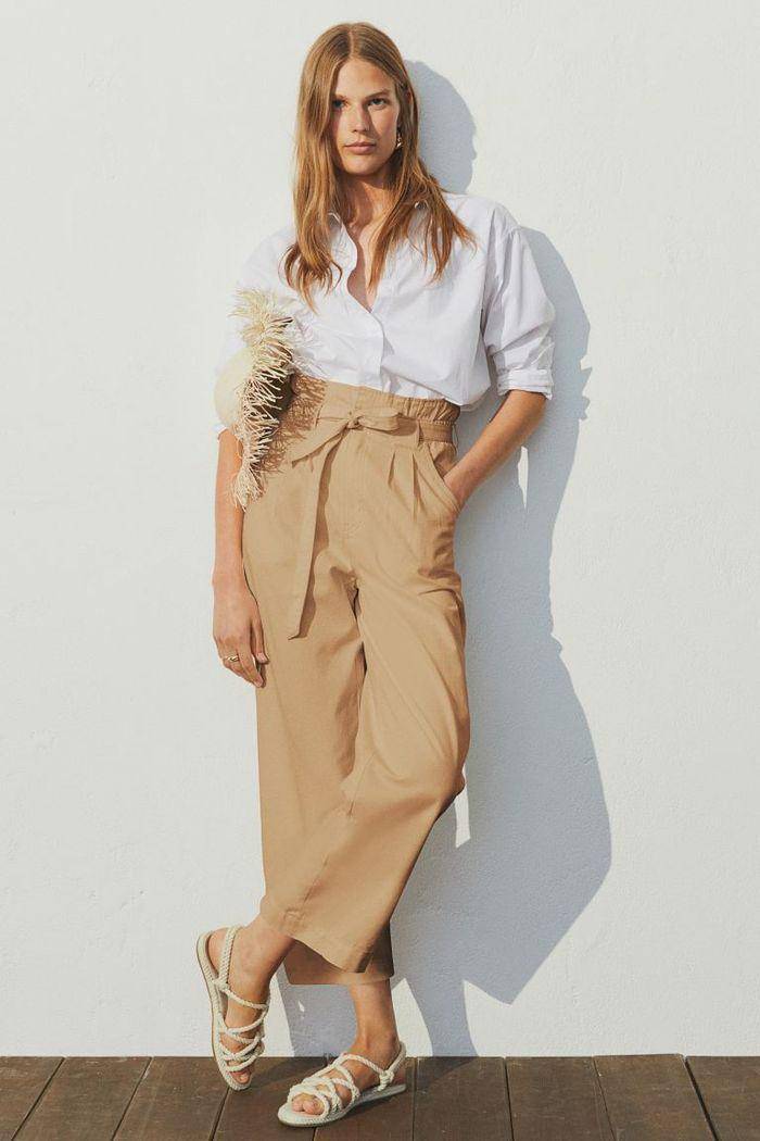 Ilustrasi paper bag pants. (pinterest.com/Who What Wear)