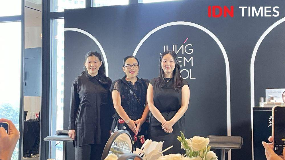Jung Saem Mool Beauty resmi hadir di Indonesia melalui soft launching pada Jumat (28/2/25) di The Langham, Jakarta Selatan. (IDN Times/Dina Salma)